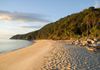 YHA Nelson beach coastline at dawn in the Abel Tasman